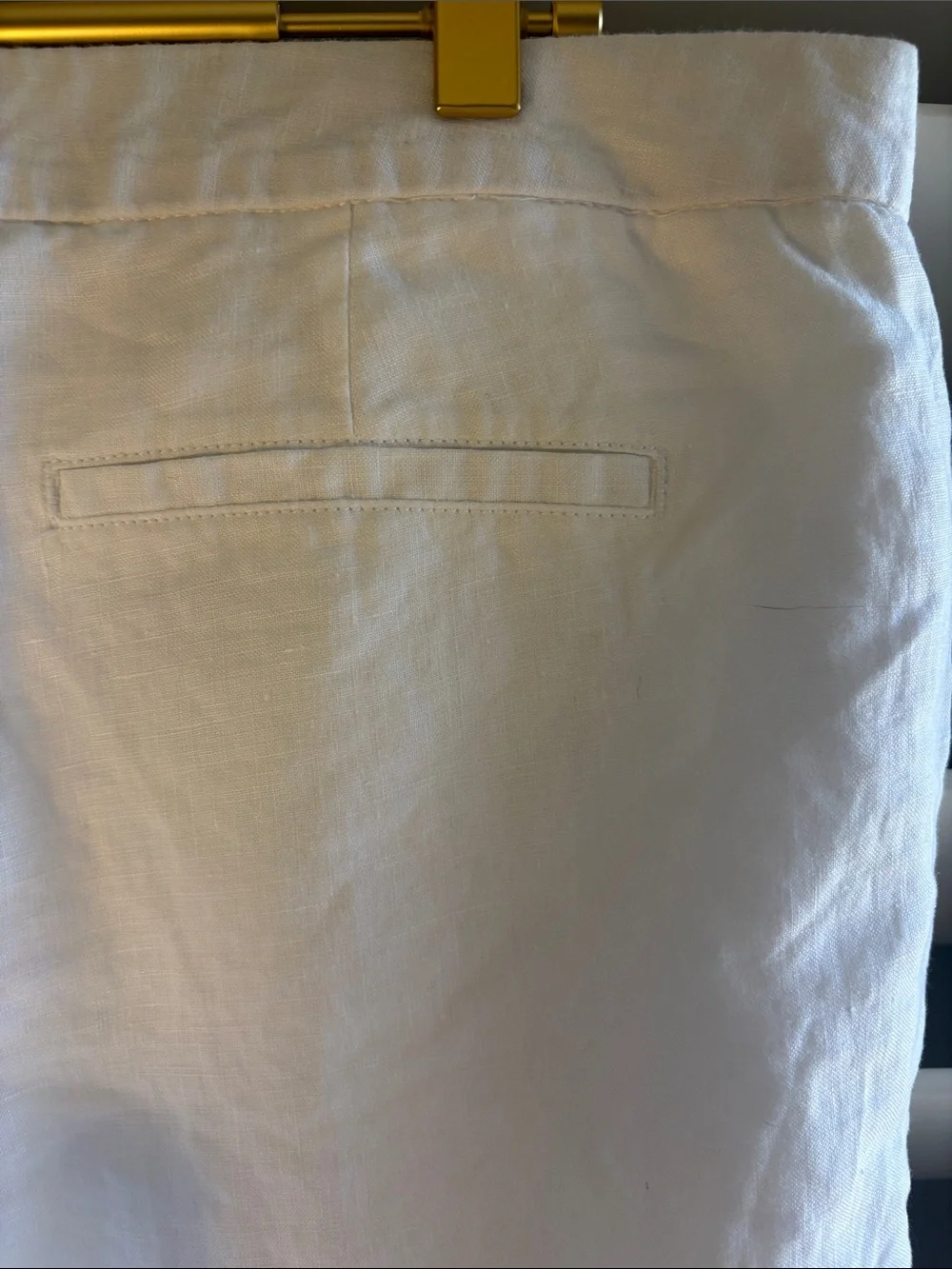 Banana Republic White 100% Linen Martín Fit Wide-Leg Pants, Size 10